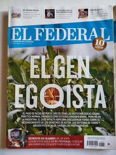 Revista: El Federal N° 472. El Gen Egoista (Usado)