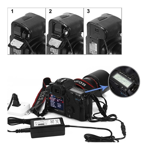 Bateria Com Fio Câmera Digital Canon Sl2 Sl3 T6i T6s T7i Nf