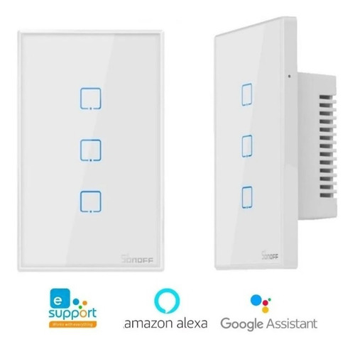 Interruptor Smart Wi-fi Sonoff 3 Botões Compatível Com Alexa