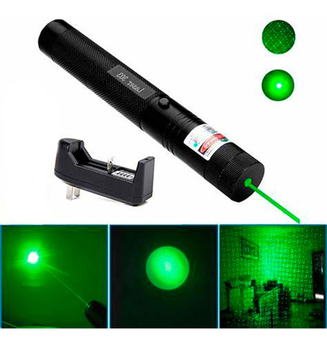 Apuntador Laser Verde Batería Recargable 100mw Con Llave Verde