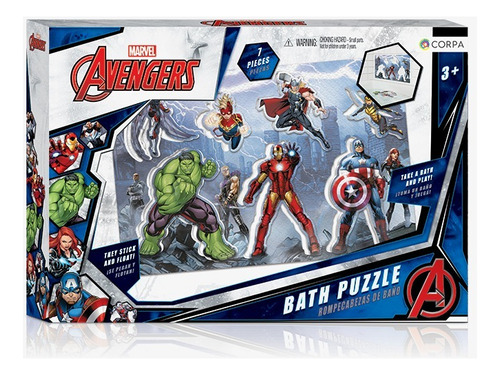 Rompecabezas De Baño Avengers Bath Jugueteria El Pehuen