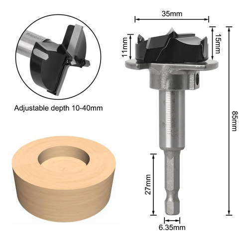 For 3 X 35 Mm Brocas Abridor De Madeira Para
