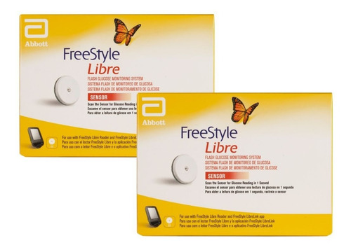 Kit De 2 Sensores Para Glucómetro Continuo Freestyle Libre
