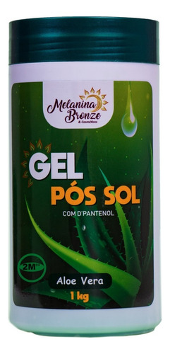 3 Gel Pós Sol Aloe Vera Melanina Bronze 1 Kg Bronzeamento