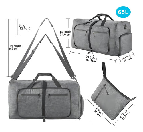 Bolsa De Gimnasio Con Compartimento Para Zapatos, Bolsa De V
