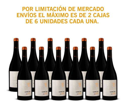 Imagen 5 de 8 de Vino Punto Final Cabernet Franc Reserva Orgánico 6 Botellas