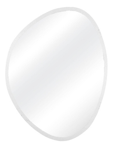 Espelho Decorativo Orgânico Branco 50x64 Cm