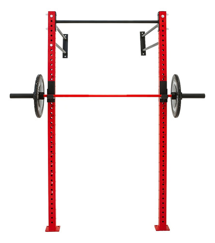 Power Rack De Pared Lima Sentadillas Dominadas Crossfit Color de la estructura Rojo