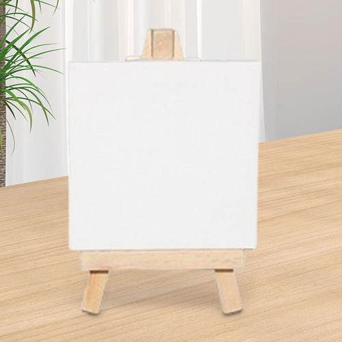 5x Mini Telas Com Conjuntos De Cavalete Tela De Pintura E