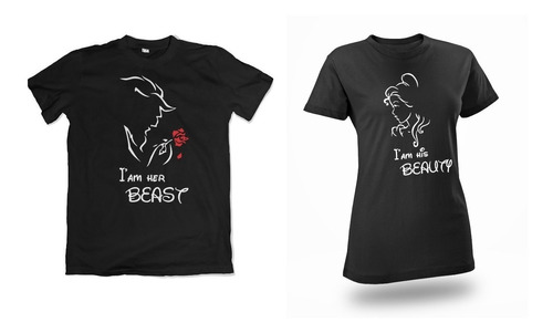 Playeras La Bella Y La Bestia (beauty And Beast)