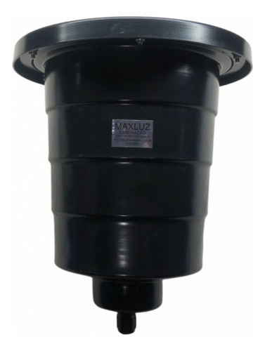 Luminária De Chão Maxluz Kit 3 Solo Plafon Par 38 Preto Sem Grade Com Cúpula Cor Preto