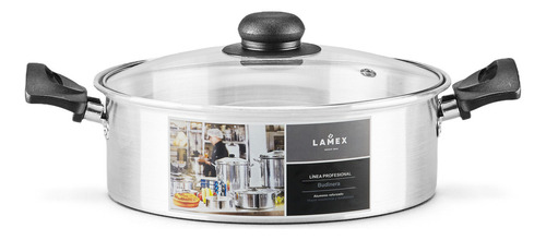 Budinera Lamex De Aluminio 3 Litros Con Tapa De Vidrio