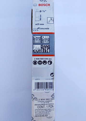 Broca Mecha Diamante Core Drill 25 Mm - 1 Bosch Hilti