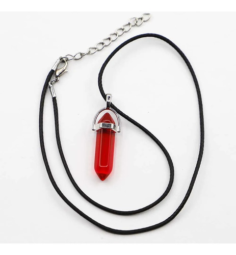 Pingente Pilar Em Pedra Natural Red Glass -2 Vermelho