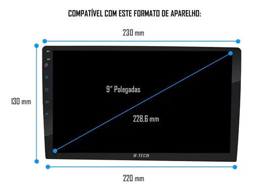 Multimídia Roadstar Prime 9pol Android Auto Carplay Wifi Gps
