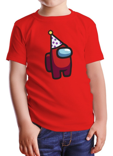 Polera Niños Among Us Cumpleaños 100% Algodón Gme26