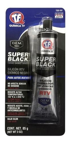 Silicón Automotriz Oximico Olor Neutro 85 Gr Súper Black