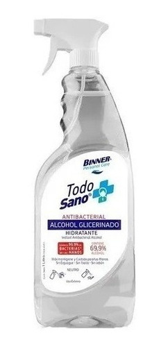 Alcohol Glicerinado Hidrante Antibactarial Alcohol 1000ml