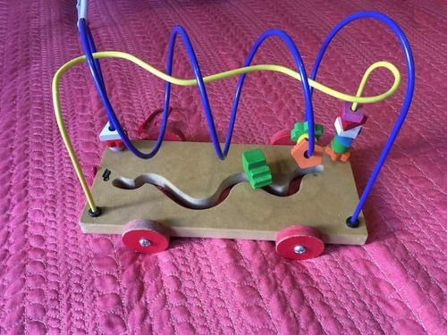 Juego Laberinto De Madera Tren Con Llantitas Diako (Usado)