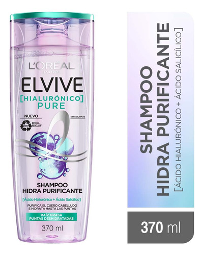 Shampoo Elvive Hialuronico Pure X 370ml
