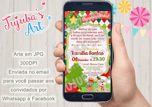Convite Digital Festa De Natal Família Para Whatsapp #mod2 | Parcelamento sem juros Convite Digital Festa De Natal Família Para Whatsapp #mod2 | Parcelamento sem juros