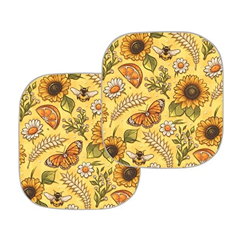 Huiacong Butterfly Bee Sunflower Car Windshield Sun Sha...