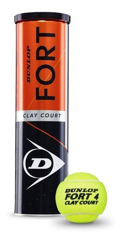 Tubo Pelotas Tenis Dunlop Fort Clay X4 Ofic Master Polvo Cke