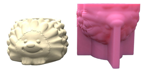 Molde 3d Para Macetas Con Forma De Erizo, Hecho A Mano, Para