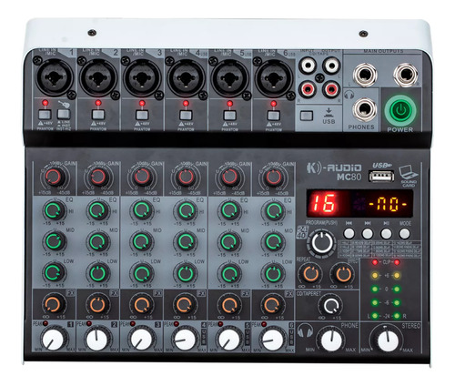 Mesa K-audio Mc80 8 Canais 127/220V