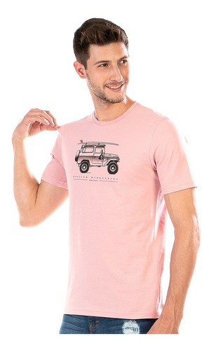 Imagen 3 de 6 de Playera Manga Corta De Hombre 100% Algodón Estampado Moda