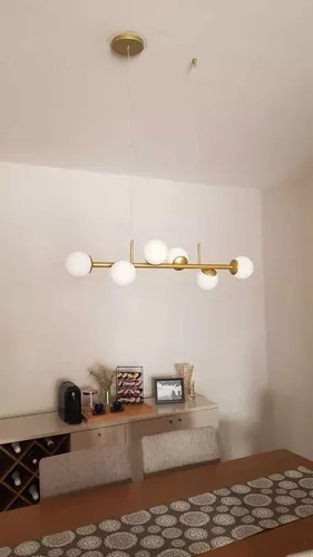 Pendente Jabuticaba Dourado Com Bola De Vidro (com Lâmpada) 110v/220v