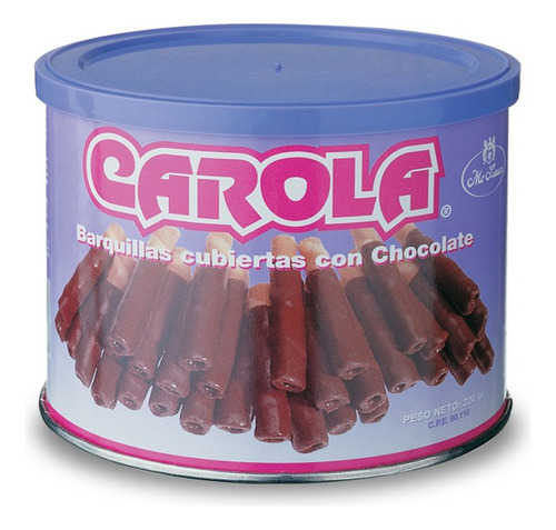 Barquillas Carola Cubierta De Chocolate 220 Grs