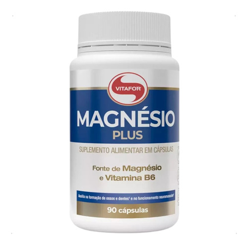 Magnesio Plus 350mg Vit B6 90 Caps Vitafor Alta Concentração