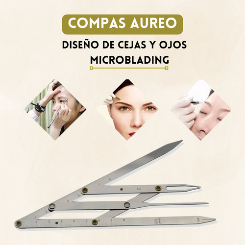 Regla Divisora Microblading Compas Aureo Diseño Perfectas