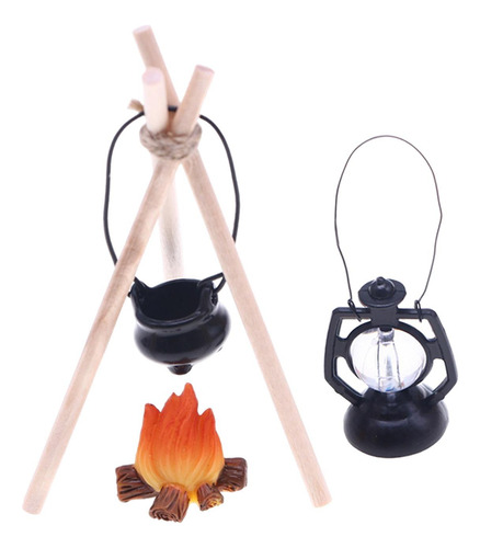 3 Kits De Campamento Para Casa De Juego De Lámparas Negras