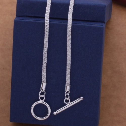Imagen 4 de 4 de Collar Para Mujer Víbora Plata Ley .925