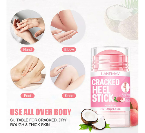 Creme Para Os Pés De Pêssego Que Hidrata Os Pés Secos