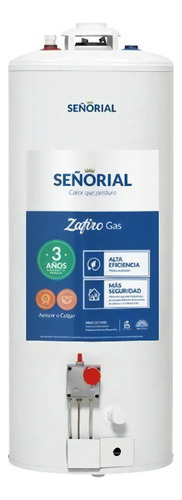 Termotanque Multigas Señorial Zafiro TSZP1-85 Apoyar Colgar Color Blanco