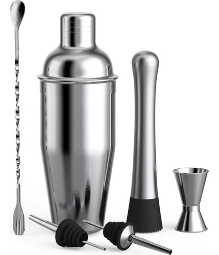 Set De Cócteles De Acero Inoxidable De 6 Piezas, Plateado, 7