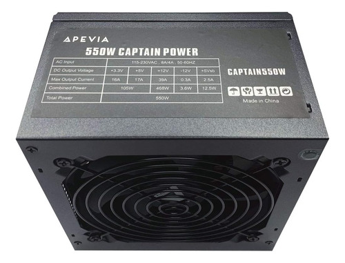 Fuente De Alimentación De Apevia Captainatx Con All Black Ca