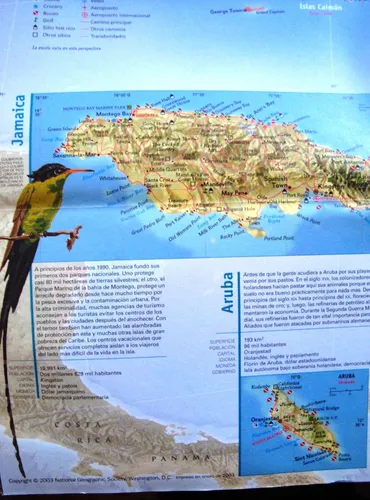 Mapa Nat Geo Antillas Cuba Caribe Indias Occidentales Islas (Usado)
