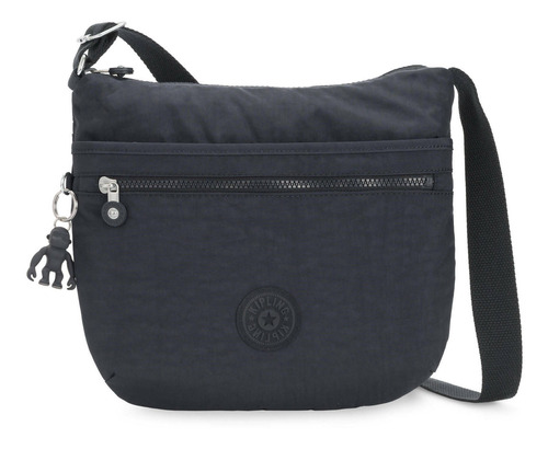 Bolsa bandolera Kipling Arto diseño lisa de nailon  blue bleu con correa de hombro  azul oscuro