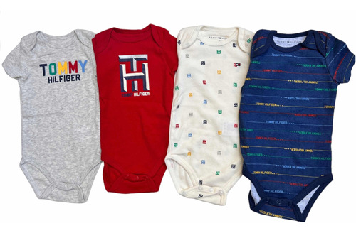 Body Pack X4 Tommy  Hilfiger Algdn Bebe C/ Etiqueta Original