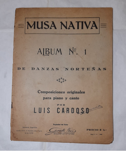 Musa Nativa Album Nº 1 De Danzas Norteñas Firmado X El Autor