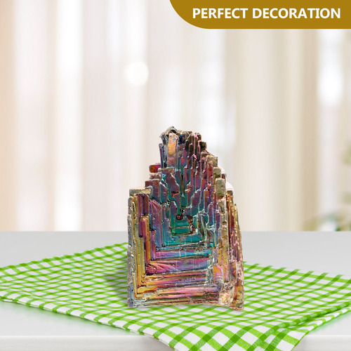 Espécime De Cristal De Bismuto De Mesa: Bismuto Decorativo A