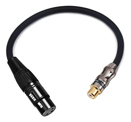 Adaptador Hembra Xlr A Rca, Convertidor De Cable Corto Hembr