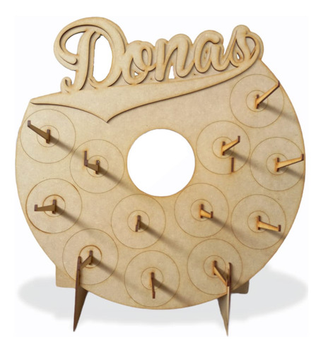 Porta Donas Chico 12/24 Donuts Mdf Mesa Dulces Candy Bar Nf