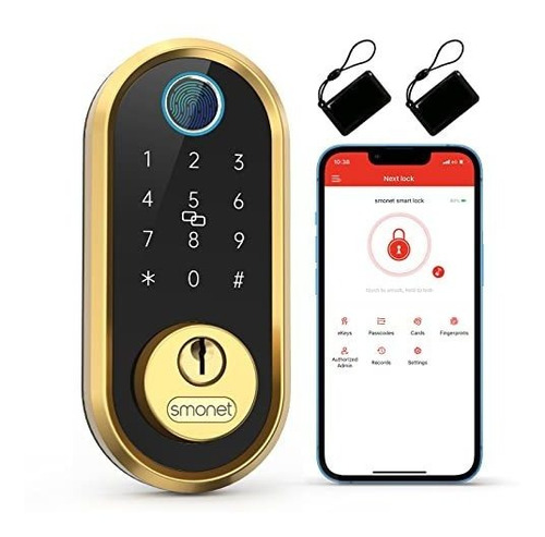 Inteligente Bloqueo Smonet Bluetooth Keyless Entrada C2wpq