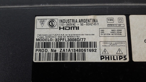 Placa Fuente Tv Philips 32pfl3008 (Usado)