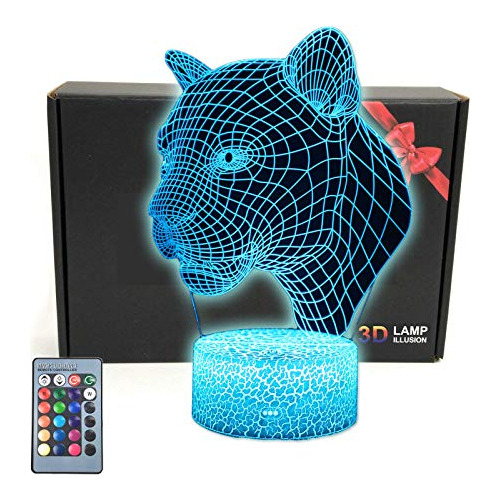 Tripro Panther Animales 3d Ilusión Decoración Lámpara De Mes